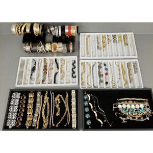 Collection Of 80 Assorted Women’s Costume Bracelets And Cuffs